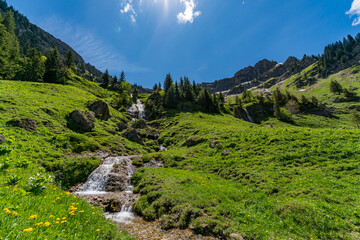 Mountain tour over the Brunnenauscharte to the Hochgrat on the Nagelfluhkette