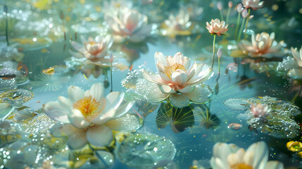 Water Lily Pond: Serene Beauty