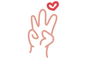 Hands heart illustration