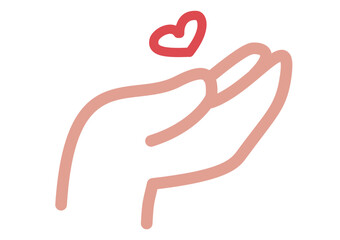 Hands heart illustration