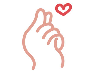 Hands heart illustration