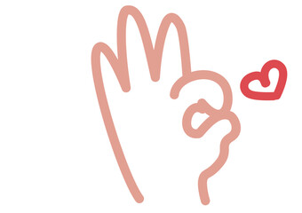Obraz premium Hands heart illustration