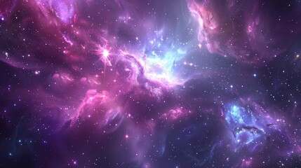 Cosmic Nebula Background with Radiant Swirling Colors for SpaceThemed Designs, Posters, and Prints