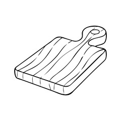 cutting board outline vector illustration