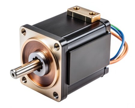 High-precision compact servo motor with durable metal casing and intricate copper wiring, ideal for precise control in robotics, mechatronics, and industrial automation systems.
