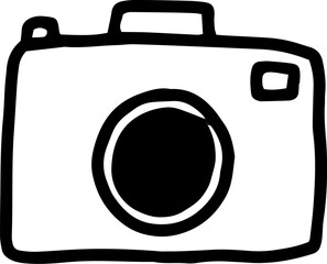 camera, Cute Doodles vector. Hand drawn background with school supplies and creative elements.