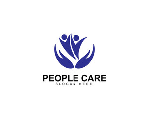 People care for Family or Cultural Group Community design logo