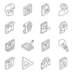 Set of Art Linear Icons

