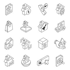 Set of Property Linear Icons

