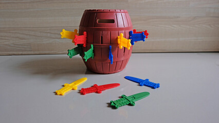 Pop-up Pirate, The jumping pirate, Colorful plastic sword for pop up pirate toys.