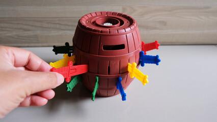 Pop-up Pirate, The jumping pirate, Colorful plastic sword for pop up pirate toys.