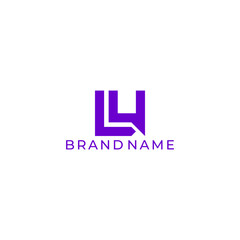 ILLUSTRATION LETTER L4 GEOMETRIC  LOGO ICON PURPLE COLOR TEMPLATE SIMPLE MINIMALIST ELEMENT DESIGN SIMPLE VECTOR GOOD FOR APPS, BRAND 