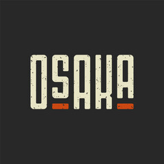 Obraz premium Osaka Lettering Typography