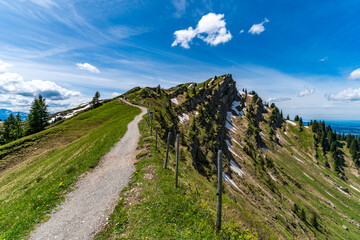 Mountain tour over the Brunnenauscharte to the Hochgrat on the Nagelfluhkette