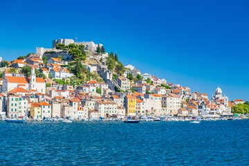 Old town Sibenik on Adriatic sea, Dalmatia, Croatia