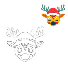 Deer. Deer in glasses. An educational game for children. The game 