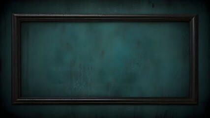 blue background paper, vintage texture and distressed black grunge border Generative AI