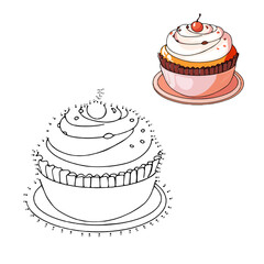Cake. An educational game for children. The game 