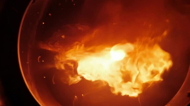 Macro view of combustion instability causing sudden and drastic changes in temperature within the combustion chamber.