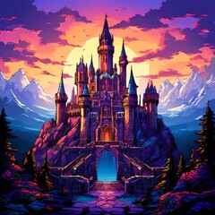  pixelscape fantasy castle drawing a fantasy castle drawing rend
