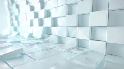 Fototapeta premium A white wall with many white blocks