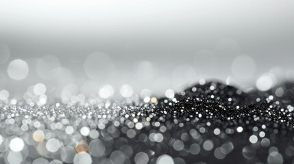 A black and white image of a mountain with a lot of glitter on it