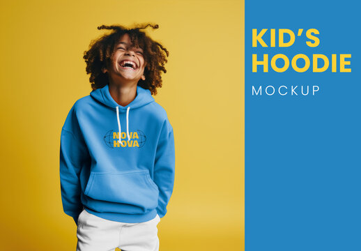Apparel Kid Hoodie Mockup With Generative AI
