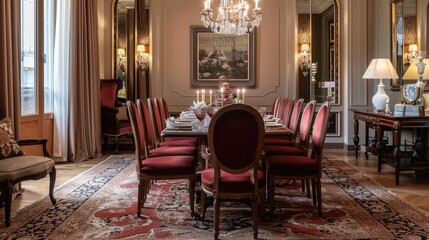 Elegant Dining Room with Timeless Decor for Special Occasions