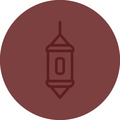 lantern (fanous) Vector Line Maroon Circle Maroon