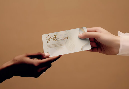Gift Voucher Mockup With Generative AI