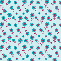 Floral seamless pattern design. vector design with solid background illustration.