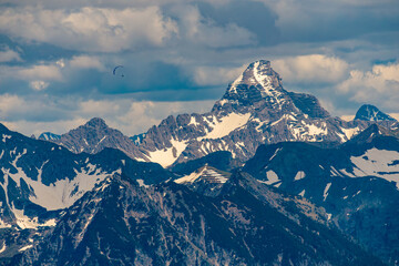Mountain tour over the Brunnenauscharte to the Hochgrat on the Nagelfluhkette