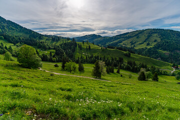 Mountain tour over the Brunnenauscharte to the Hochgrat on the Nagelfluhkette