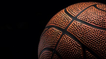 Fototapeta premium basketball on black background. 
