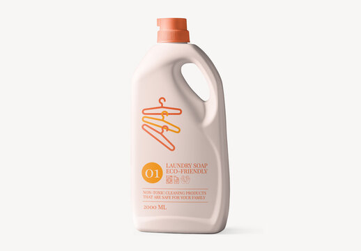  Product Packaging Detergain Bottle Mockup With Generative AI