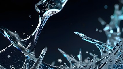 Gentle shimmering ice particles in 4K UHD video loop animation. Generative AI