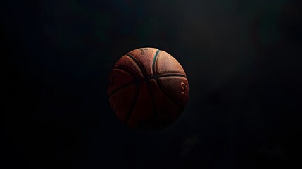 Obraz premium basketball on black background. 