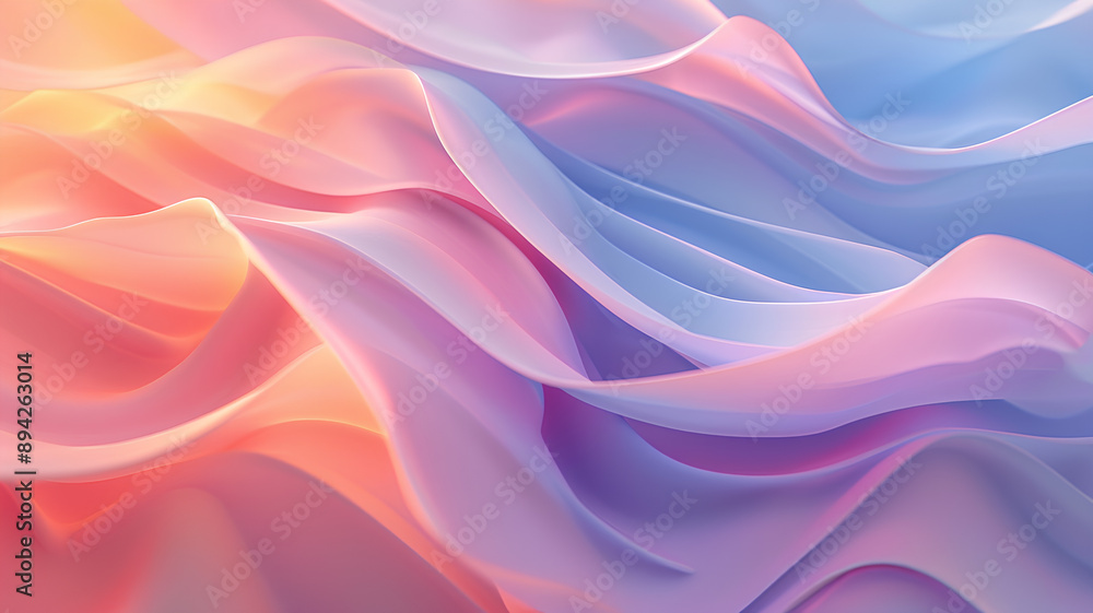 Poster light pastel waves background. abstract background with waves.