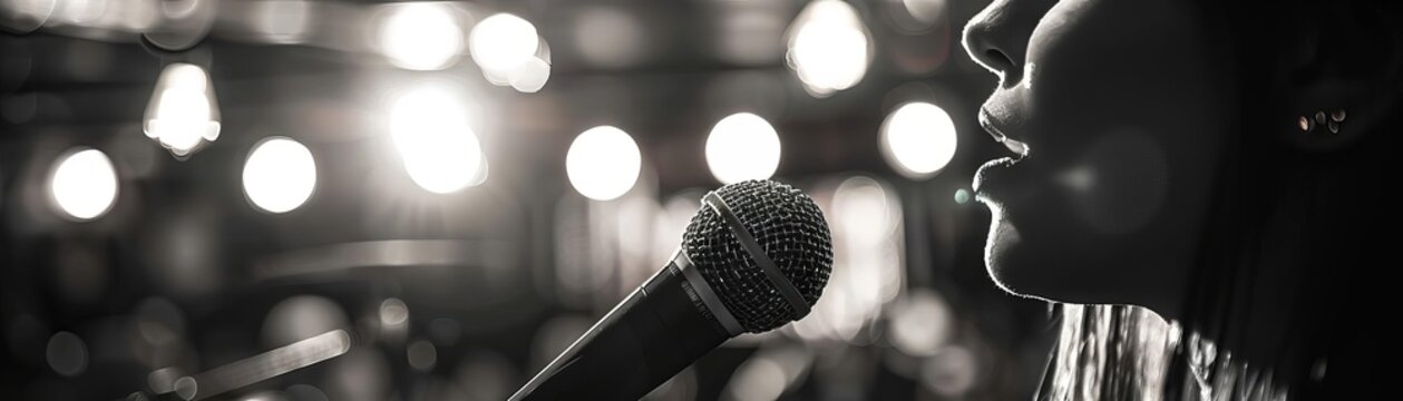 Poetry slam with poets performing their work
