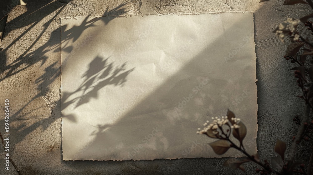 Poster soft shadowed postcard with empty space