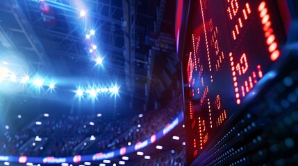 Naklejka premium Scoring the winning points at a basketball game.