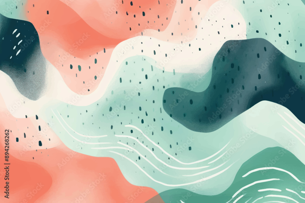 Poster abstract colorful fluid pattern