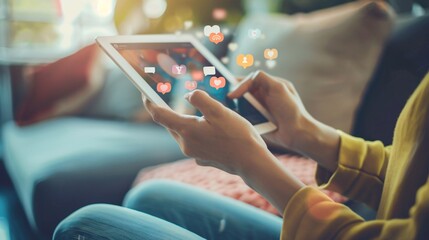 A person using a laptop for online shopping at home