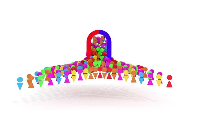 3D magnet capture people Attract Customers And Leads 4k