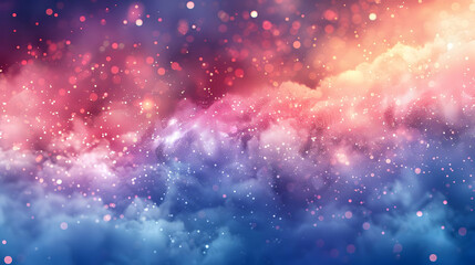Fototapeta premium Sparkling Galaxy Clouds Background