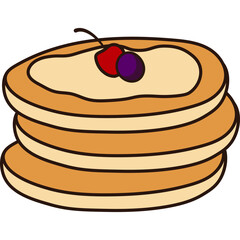 Pancake Flat Illustration