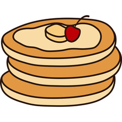 Pancake Flat Illustration