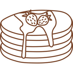 Pancake Line Icon