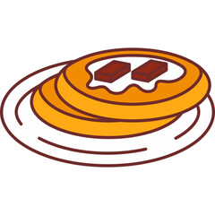 Pancake Flat Illustration
