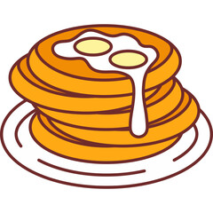 Pancake Flat Illustration